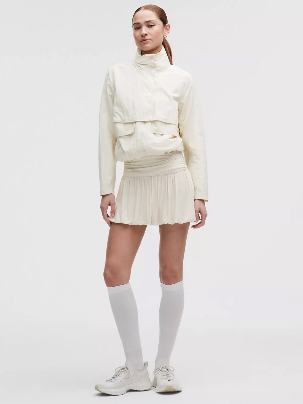 2-in-1 Bubble-Hem Mini Dress